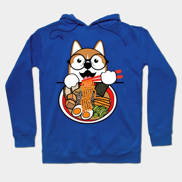 Funny kawaii shiba inu dog Hoodie by FullOnNostalgia